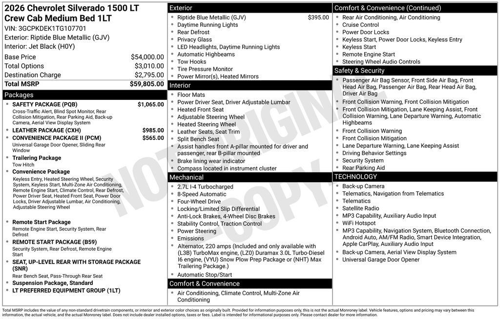 Certified 2026 Chevrolet Silverado 1500 LT w/ Safety Package AWD/4WD image 33