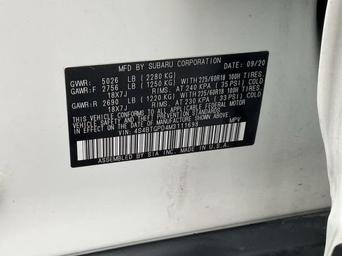 Used 2021 Subaru Outback Touring XT image 35