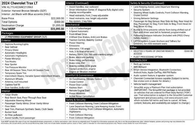 Used 2024 Chevrolet Trax LT FWD image 37