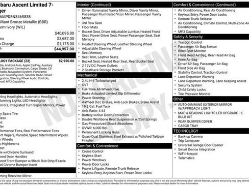 Used 2022 Subaru Ascent Limited w/ Technology Package image 8