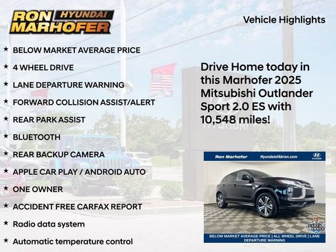 Used 2025 Mitsubishi Outlander Sport ES AWD/4WD image 13