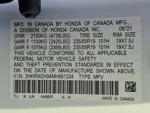 Certified 2021 Honda CR-V Touring image 30