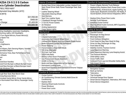 Certified 2024 MAZDA CX-5 Carbon Edition AWD/4WD image 29