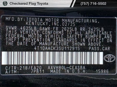 Used 2025 Toyota Camry SE w/ Convenience Package image 22