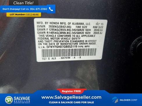 Used 2016 Honda Pilot Elite image 17