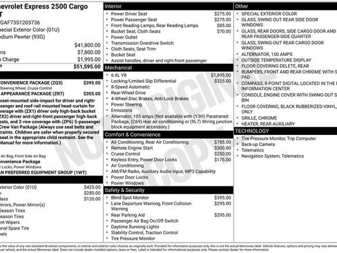 Used 2025 Chevrolet Express 2500 w/ Driver Convenience Package RWD image 5