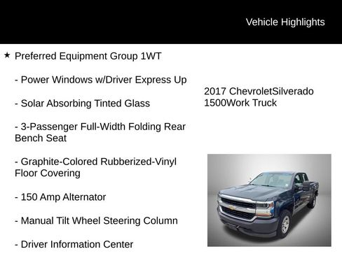 Certified 2017 Chevrolet Silverado 1500 W/T AWD/4WD image 2