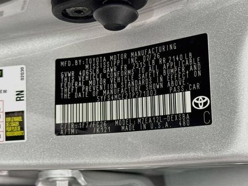 Certified 2026 Toyota Corolla SE w/ Carpet Mat Package (TMS) FWD image 31