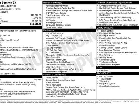 Certified 2022 Kia Sorento SX image 26