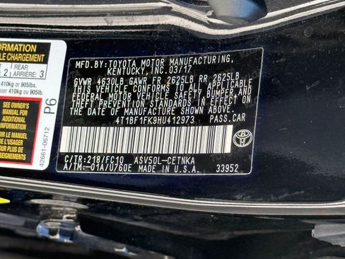 Used 2017 Toyota Camry LE image 21