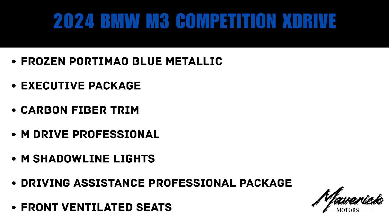 Used 2024 BMW M3 Competition w/ Executive Package AWD/4WD image 2