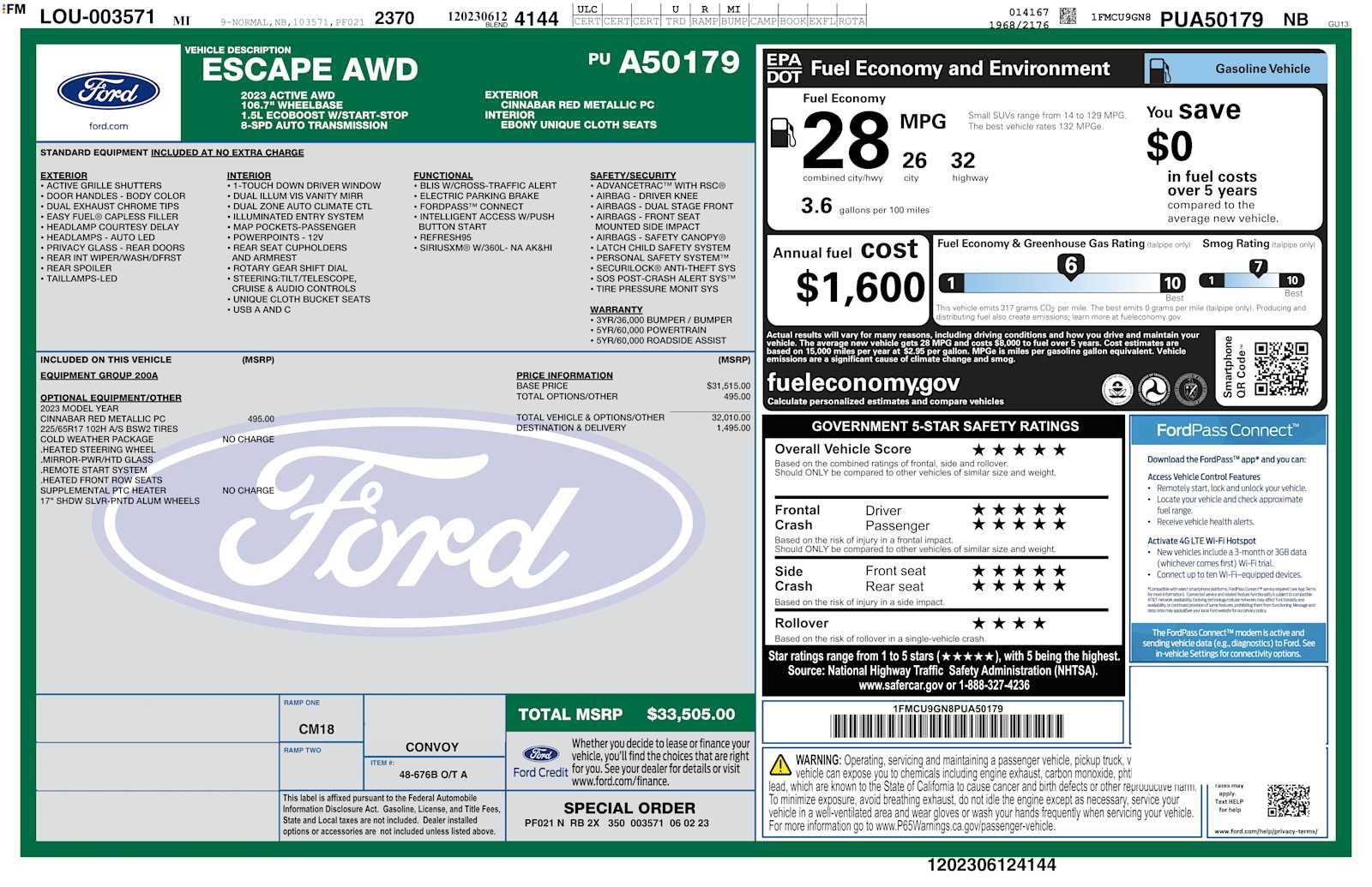 Used 2023 Ford Escape Active AWD/4WD image 6