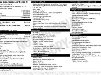 Used 2022 Jeep Grand Wagoneer Series III w/ Rear Seat Video Group 1