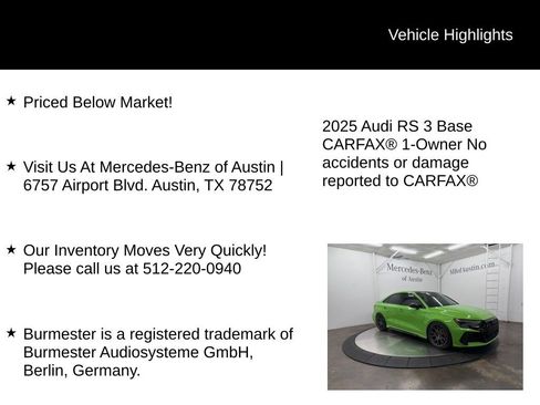Used 2025 Audi RS 3 image 6
