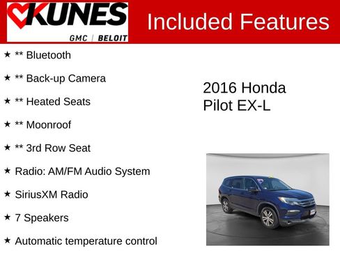Used 2016 Honda Pilot EX-L image 2