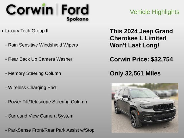 Used 2024 Jeep Grand Cherokee L Limited w/ Luxury Tech Group II AWD/4WD image 18