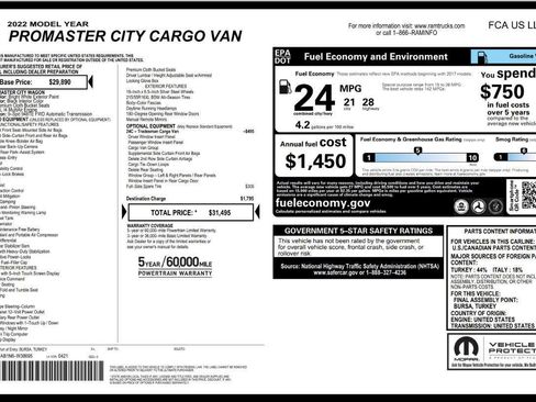 Used 2022 RAM ProMaster City Wagon image 8
