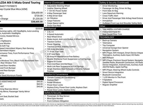 New 2026 MAZDA MX-5 Miata Grand Touring RWD image 33