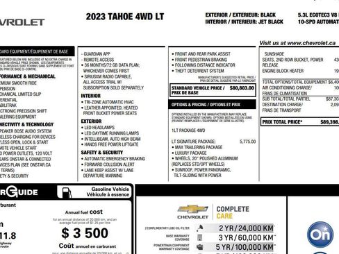 Used 2023 Chevrolet Tahoe LT image 2