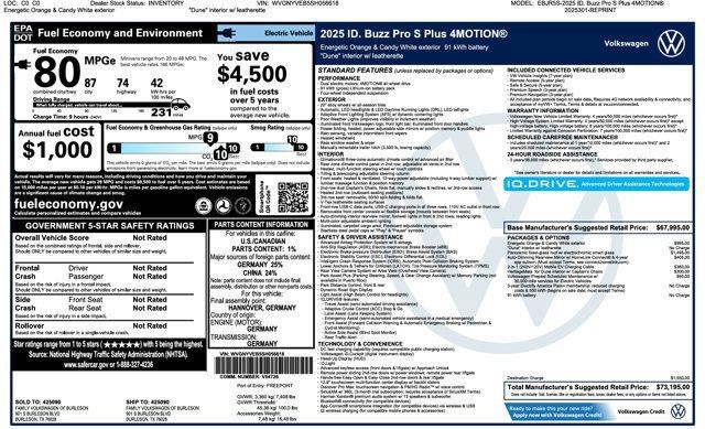 Used 2025 Volkswagen ID. Buzz Pro S Plus AWD/4WD image 4