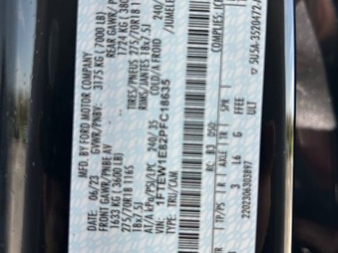 Used 2023 Ford F150 Tremor w/ Equipment Group 402A High image 16