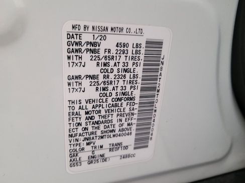 Used 2020 Nissan Rogue SV FWD image 33