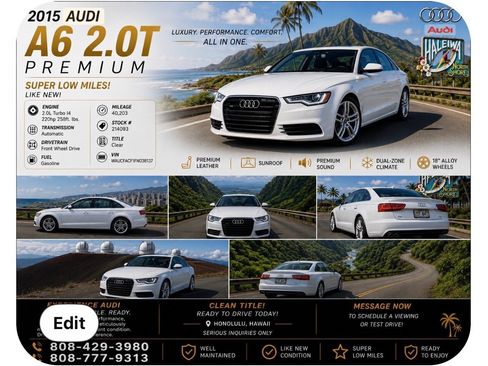 Used 2015 Audi A6 2.0T Premium FWD image 1