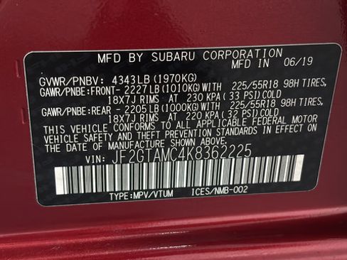 Used 2019 Subaru Crosstrek 2.0i Limited w/ Moonroof Package AWD/4WD image 26