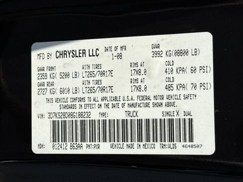 Used 2008 Dodge Ram 2500 Truck Laramie w/ Trailer Tow Group AWD/4WD image 24