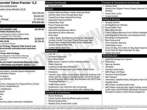 Used 2019 Chevrolet Tahoe Premier AWD/4WD image 2
