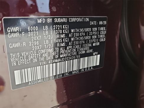 New 2025 Subaru Ascent Touring image 39