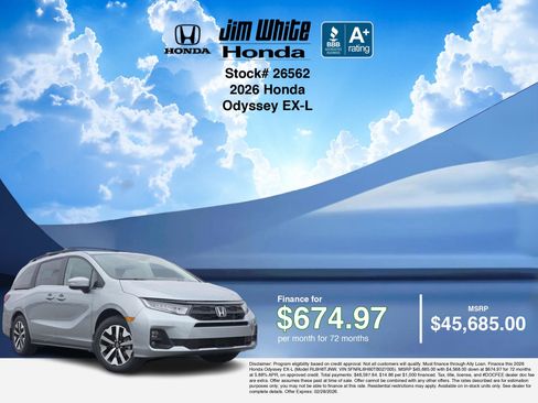 New 2026 Honda Odyssey EX-L image 7