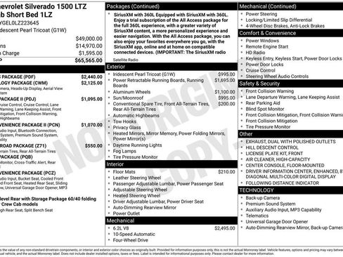 Certified 2020 Chevrolet Silverado 1500 LTZ w/ LTZ Plus Package AWD/4WD image 39