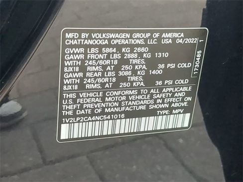 Certified 2022 Volkswagen Atlas SE image 35