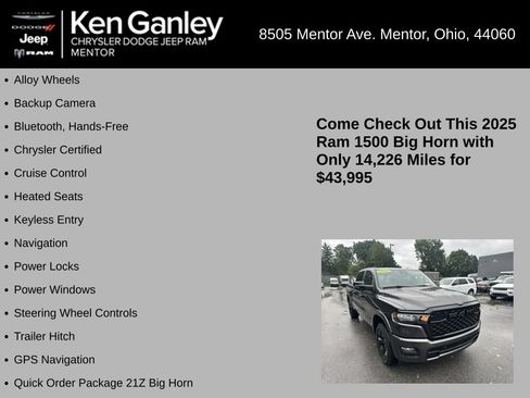 Certified 2025 RAM 1500 Big Horn AWD/4WD image 5