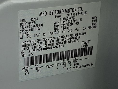 Certified 2024 Ford Edge SEL AWD/4WD image 27