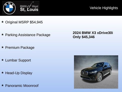 Used 2024 BMW X3 xDrive30i w/ Premium Package AWD/4WD image 8