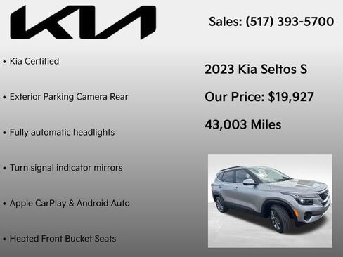 Used 2023 Kia Seltos S AWD/4WD image 7