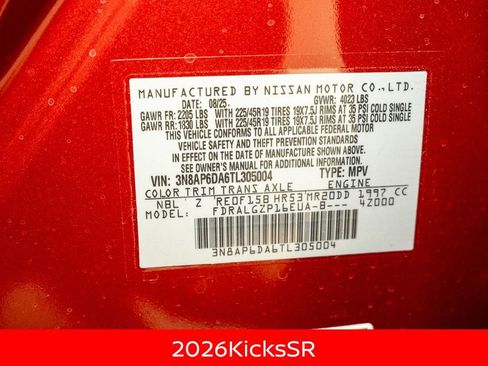New 2026 Nissan Kicks SR FWD image 20