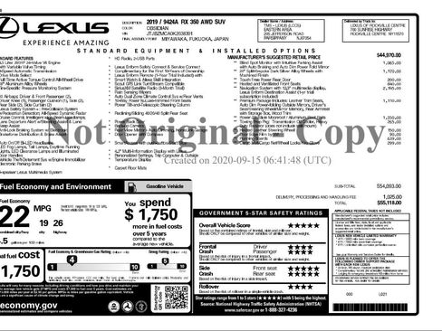 Used 2019 Lexus RX 350 AWD image 7