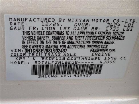 New 2025 Nissan Versa SV image 16