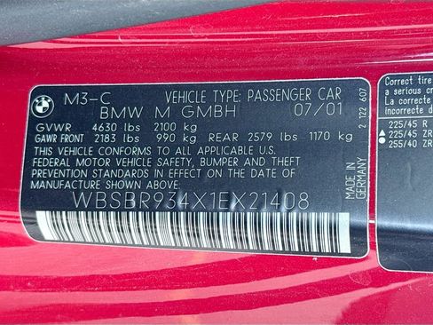 Used 2001 BMW M3 Convertible image 30