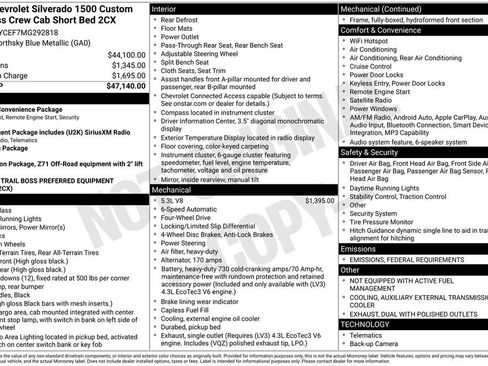 Used 2021 Chevrolet Silverado 1500 Custom Trail Boss image 6