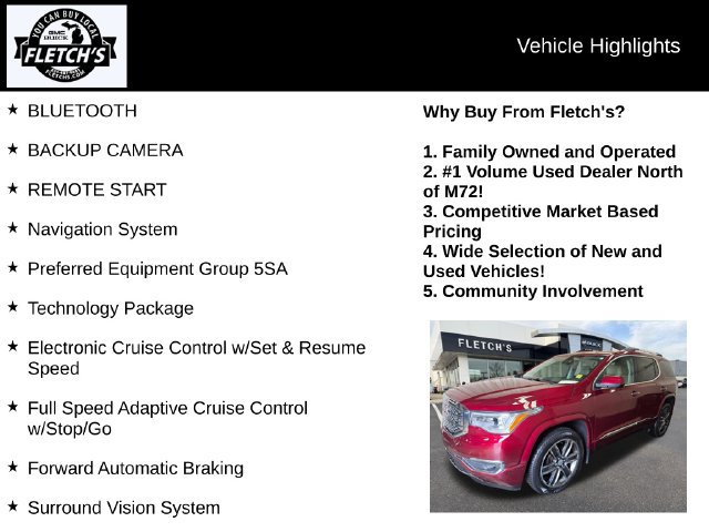 Used 2017 GMC Acadia Denali w/ Technology Package AWD/4WD image 2