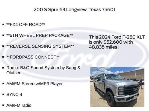 Used 2024 Ford F250 XLT w/ Black Appearance Package AWD/4WD image 32