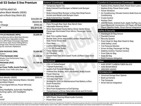 Used 2020 Audi S3 Premium Plus w/ Premium Plus Package image 23