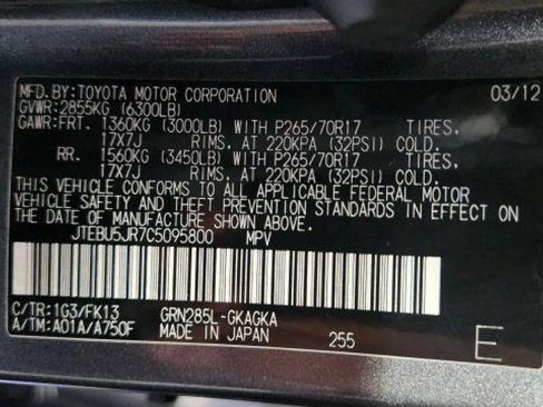 Used 2012 Toyota 4Runner SR5 w/ Convenience Pkg AWD/4WD image 59