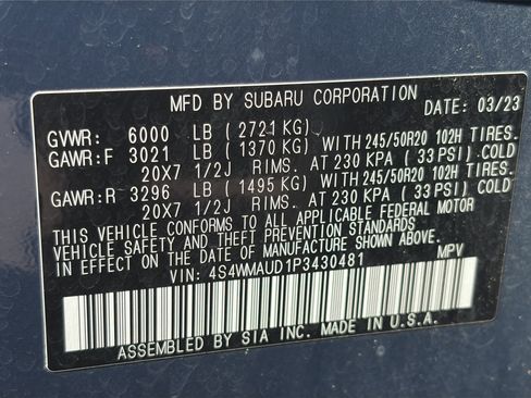 Certified 2023 Subaru Ascent Limited w/ Technology Package AWD/4WD image 35