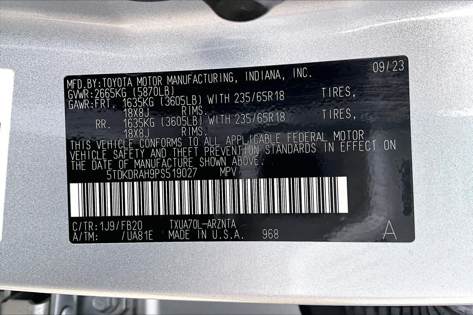 Used 2023 Toyota Highlander L FWD image 36