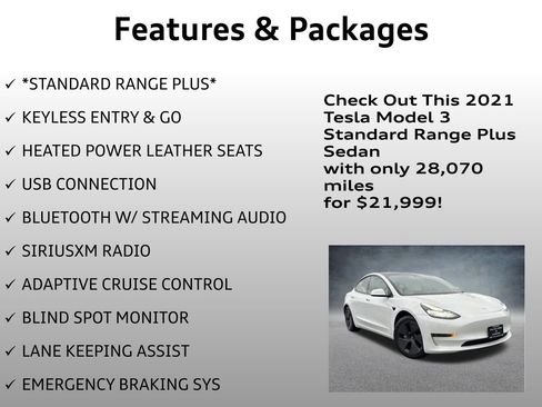 Used 2021 Tesla Model 3 Standard Range Plus image 4